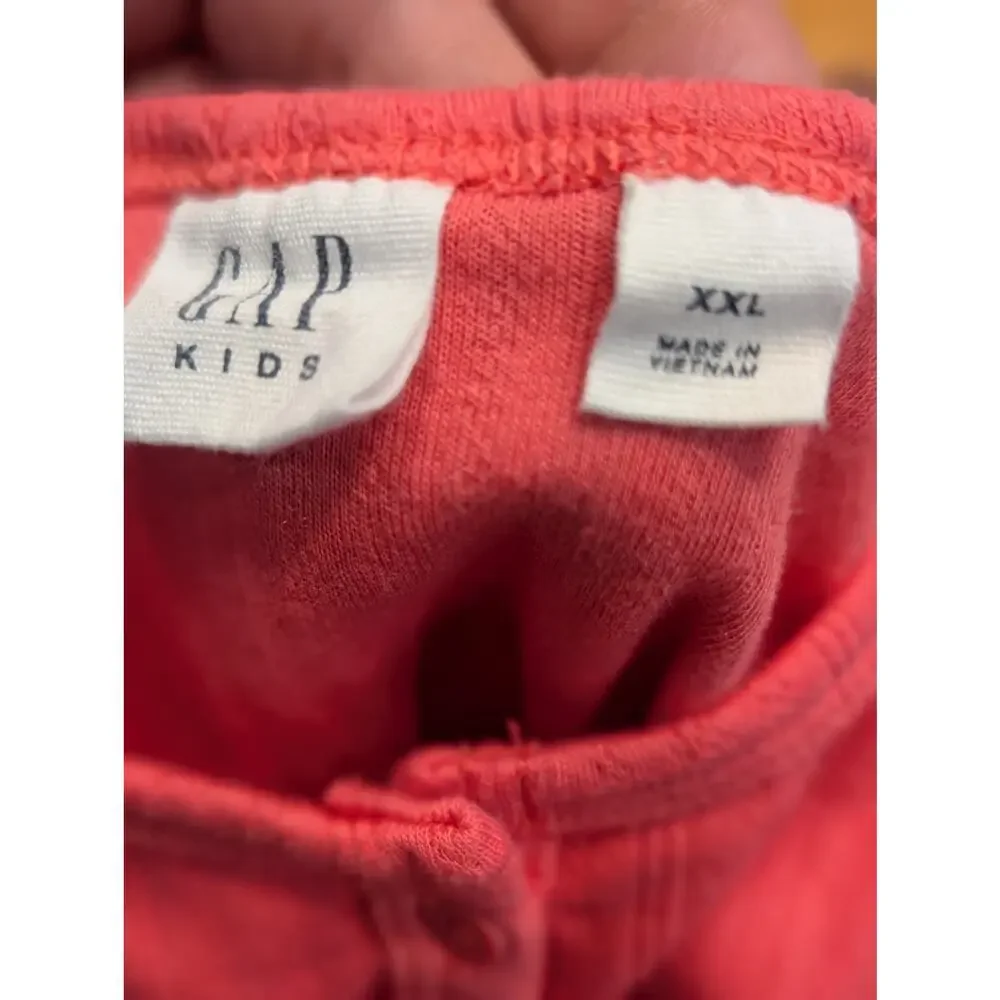 Gap Kids Long Sleeve Pointelle Henley, Bright Pink, Girl's XXL 14/15, LN